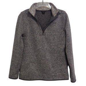 Eddie Bauer Qtr Zip Mock Neck Pullover Sweatshirt